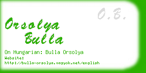 orsolya bulla business card